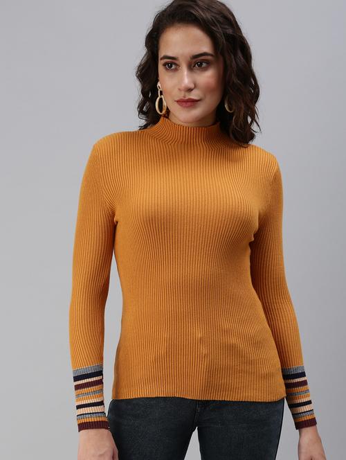 high neck contrast detail top - 18470009 - Very Small Image - 1