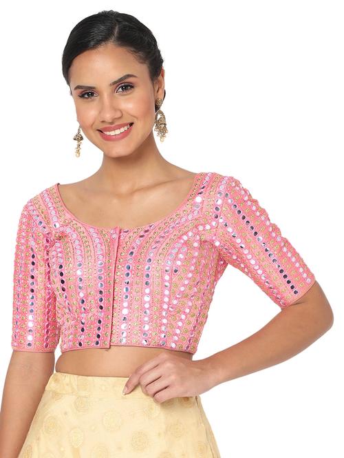 self design mirror work blouse - 18470041 - Very Small Image - 1