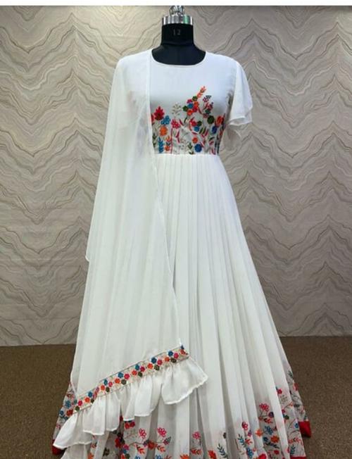long dress with dupatta bottom set - 18470165 - Very Small Image - 1