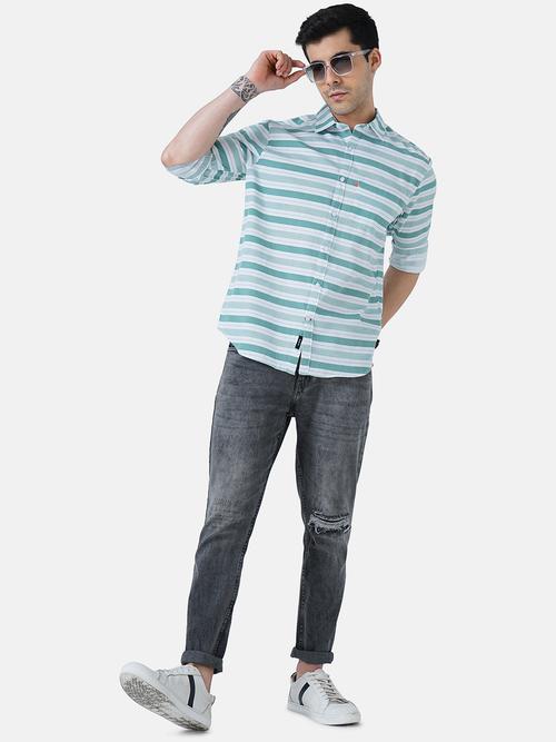 mens stripes casual shirt - 18470942 - Very Small Image - 1