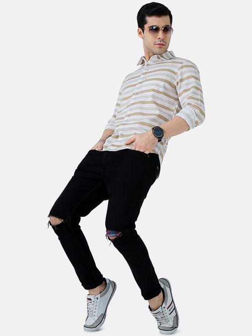 mens stripes casual shirt - 18470949 - Very Small Image - 1
