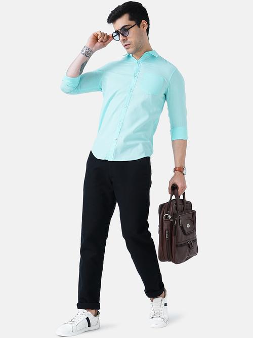 mens solid casual shirt - 18471437 - Very Small Image - 1