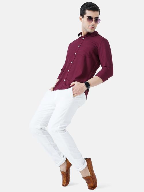 mens solid casual shirt - 18471442 - Very Small Image - 1