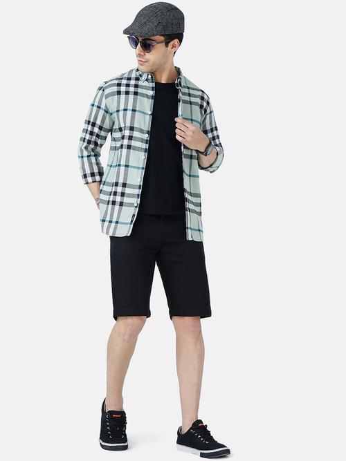mens checks casual shirt - 18471452 - Very Small Image - 1