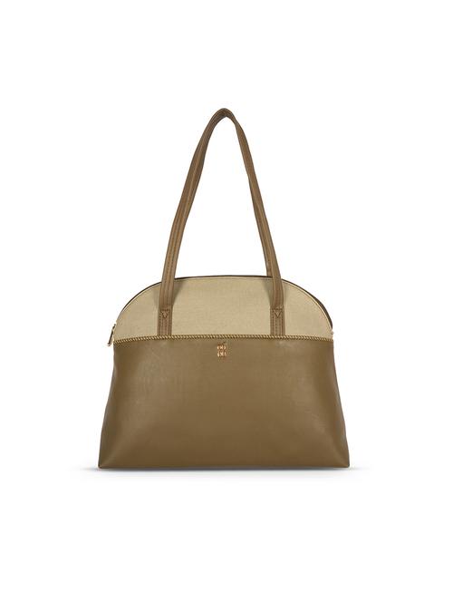 olive solid regular handbag - 18471678 - Very Small Image - 1