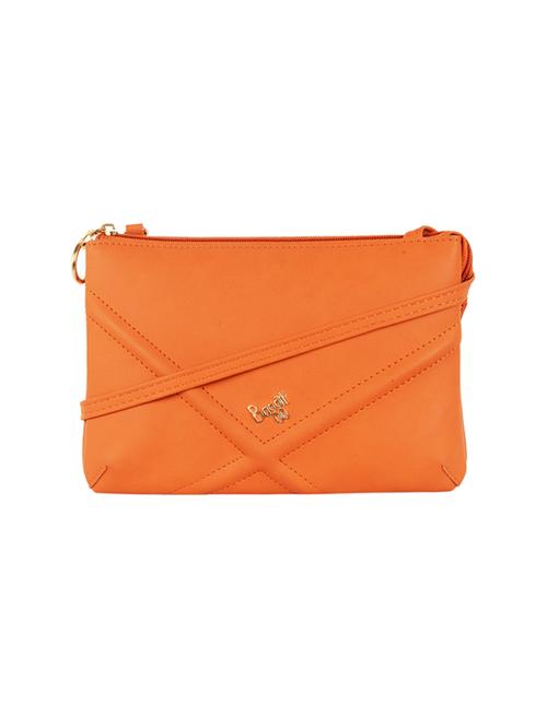 orange solid regular sling bag - 18471745 - Very Small Image - 1