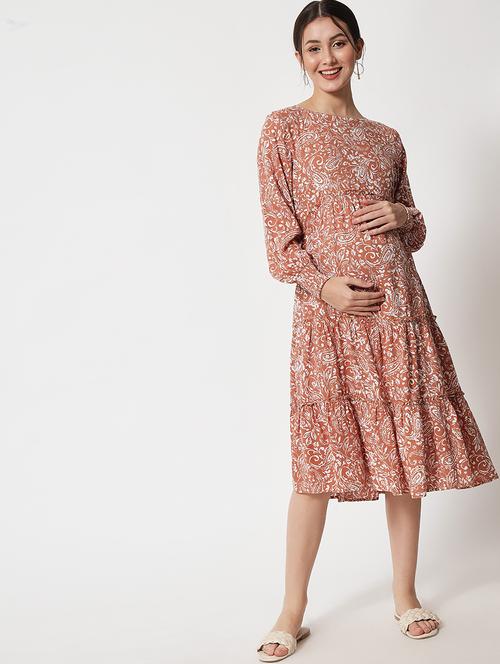 paisley print maternity wear dress - 18472067 - Very Small Image - 1