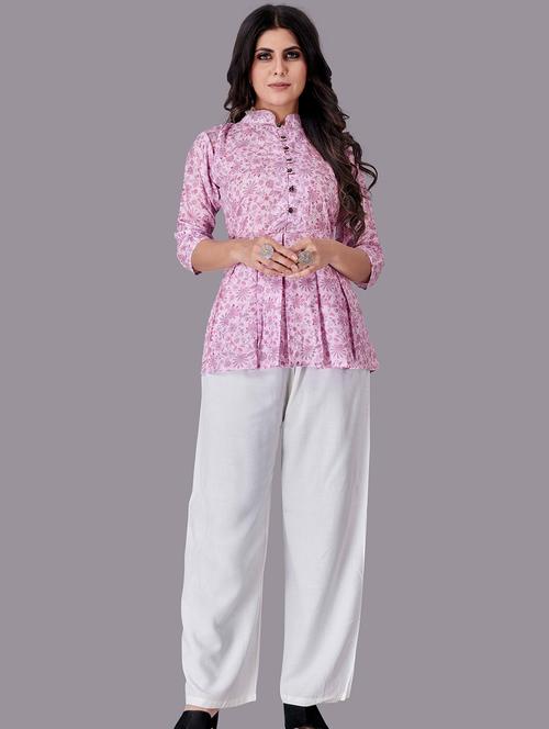 floral a-line tunic - 18472336 - Very Small Image - 1