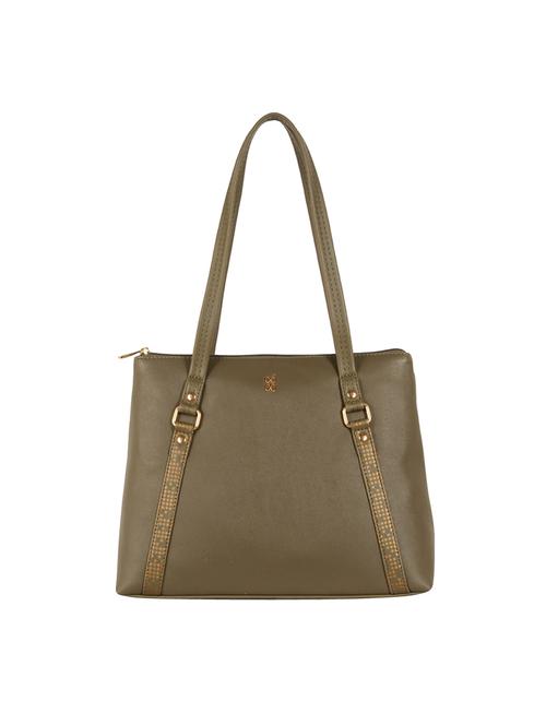 olive solid regular tote - 18472393 - Very Small Image - 1