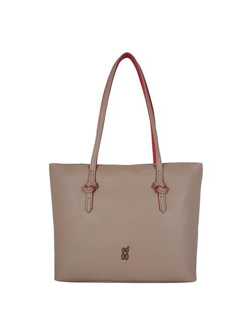 taupe solid regular tote - 18472417 - Very Small Image - 1