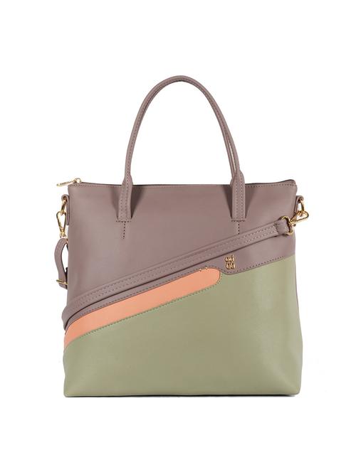 purple color block regular tote - 18472429 - Very Small Image - 1