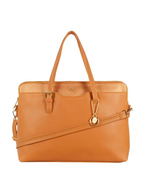 tan solid regular laptop bag - 18472437 - Very Small Image - 1