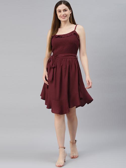 cami neck solid a-line dress - 18472595 - Very Small Image - 1