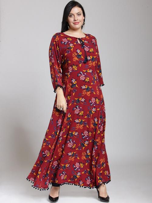 tie knot floral fit & flare dress - 18472609 - Very Small Image - 1