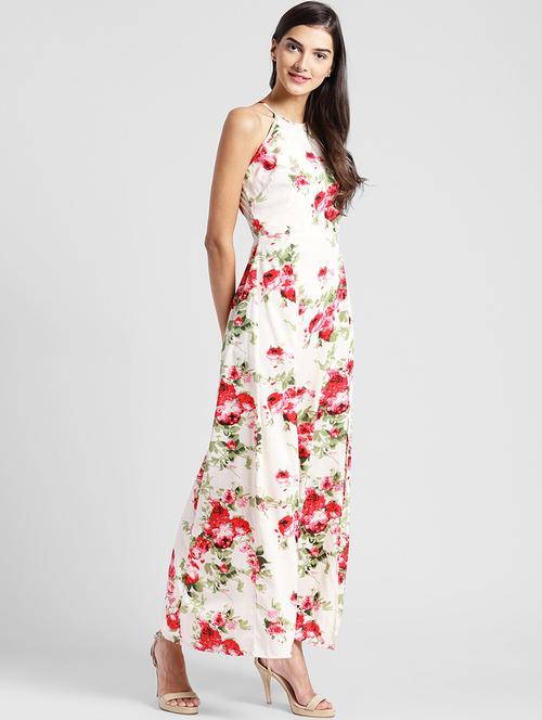 halter neck printed maxi dress - 18472680 - Very Small Image - 1