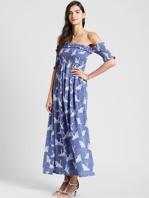 conversational off shoulder maxi dress - 18472699 - Very Small Image - 1