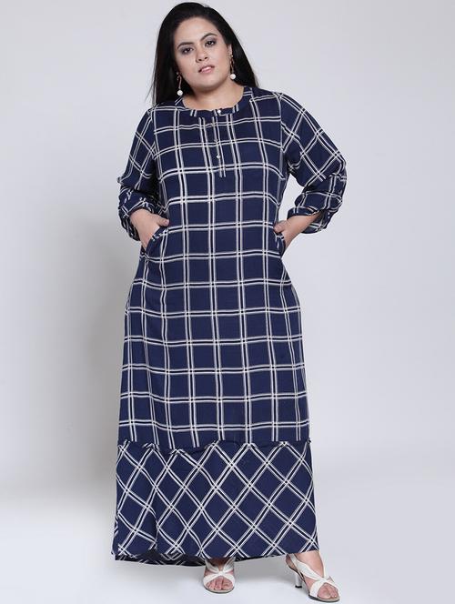 checkered maxi dress - 18472732 - Very Small Image - 1