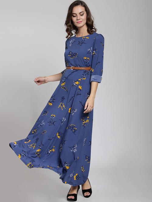 floral flared maxi dress - 18472741 - Very Small Image - 1