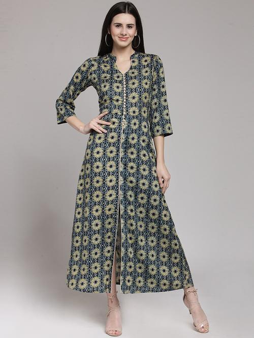 printed fit & flare dress - 18472769 - Very Small Image - 1