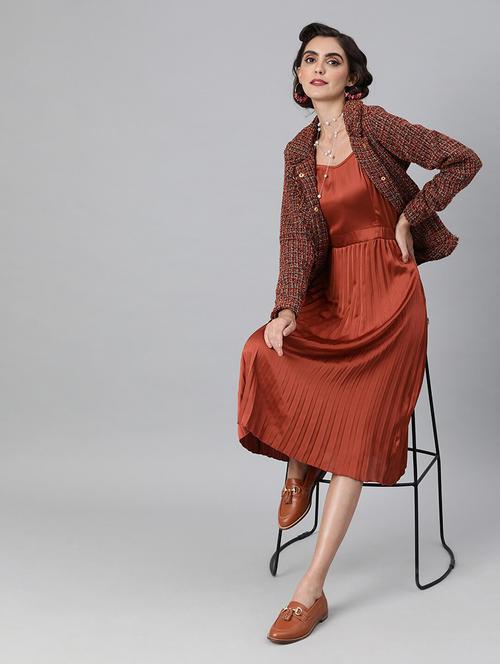 cami neck solid a-line dress - 18472835 - Very Small Image - 1