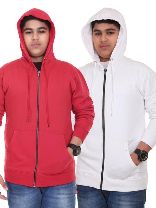 set of 2 solid hooded sweatshirt - 18473191 - Very Small Image - 1