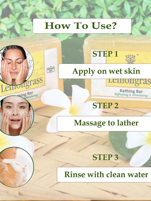 khadi roots natural handmade soap combo | lemongrass bathing bar | refreshing & stimulating | pack of 2 - 18473251 - Very Small Image - 1