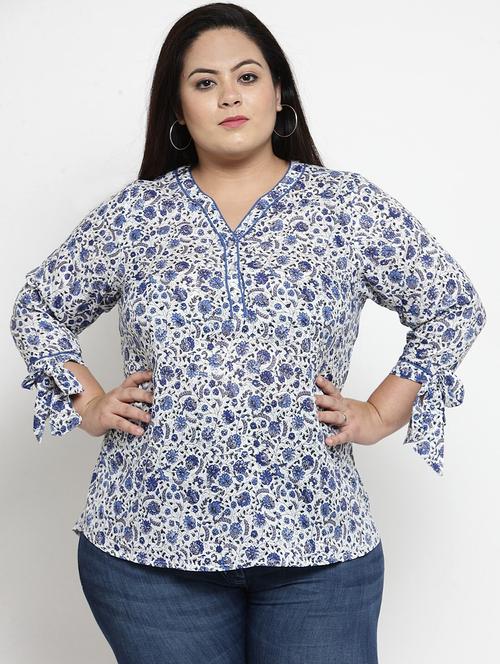 floral print regular top - 18473413 - Very Small Image - 1