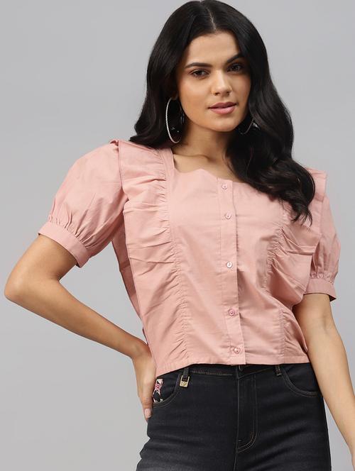 round neck solid regular top - 18473443 - Very Small Image - 1