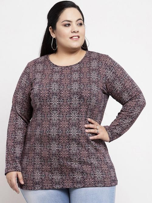 round neck printed regular top - 18473462 - Very Small Image - 1