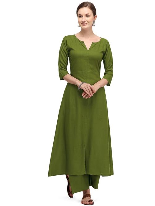 solid a-line kurta - 18473651 - Very Small Image - 1