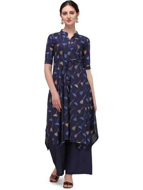 printed asymmetric kurta - 18473660 - Very Small Image - 1