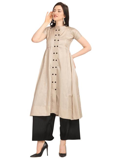 solid a-line kurta - 18473816 - Very Small Image - 1
