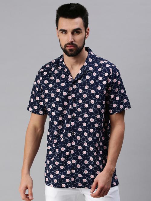 mens florals casual shirt - 18474106 - Very Small Image - 1