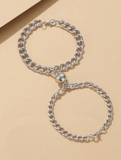 the vine girl 2 pcs special mutual attraction relationship matching round ball shape magnet bracelets for men and women - 18474120 - Very Small Image - 1