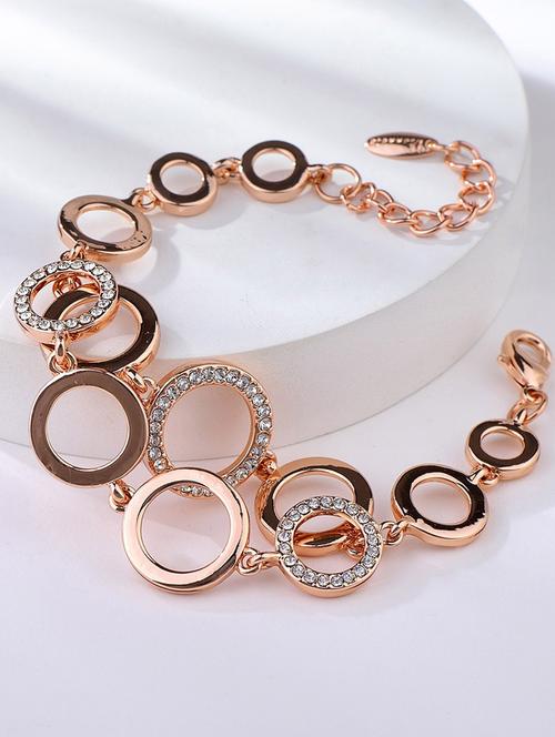the vine girl trendy rose gold plated crystal fashion bracelet for girls and women - 18474126 - Very Small Image - 1
