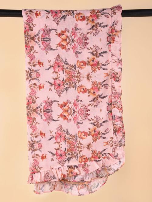 orange georgette stole - 18474348 - Very Small Image - 1