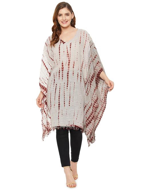 v-neck shibori kaftan tunic - 18474424 - Very Small Image - 1