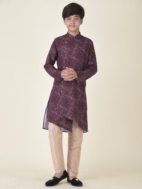 boys printed kurta pajama set - 18475408 - Very Small Image - 1