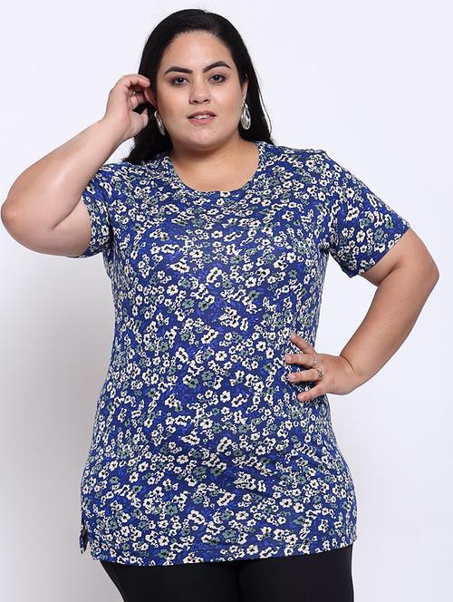 round neck floral regular tee - 18475420 - Very Small Image - 1