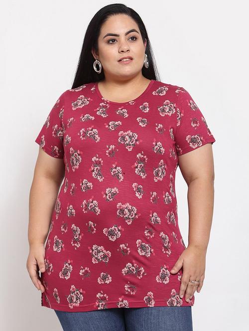 round neck floral regular tees - 18475464 - Very Small Image - 1