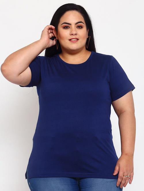 round neck solid regular tees - 18475480 - Very Small Image - 1