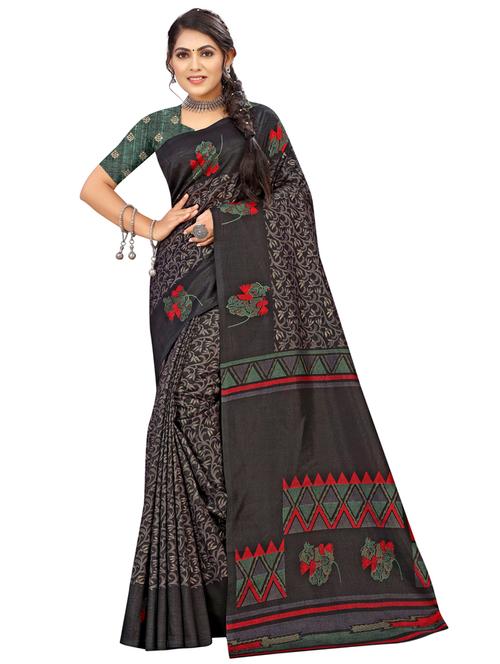 foil printed saree with blouse - 18475603 - Very Small Image - 1
