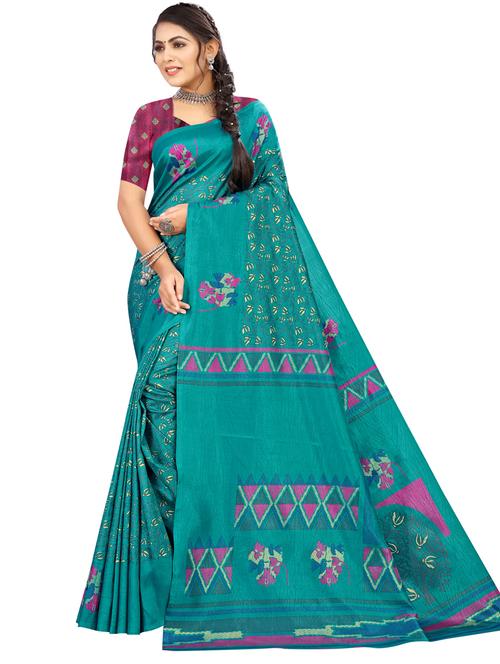 foil printed saree - 18475605 - Very Small Image - 1