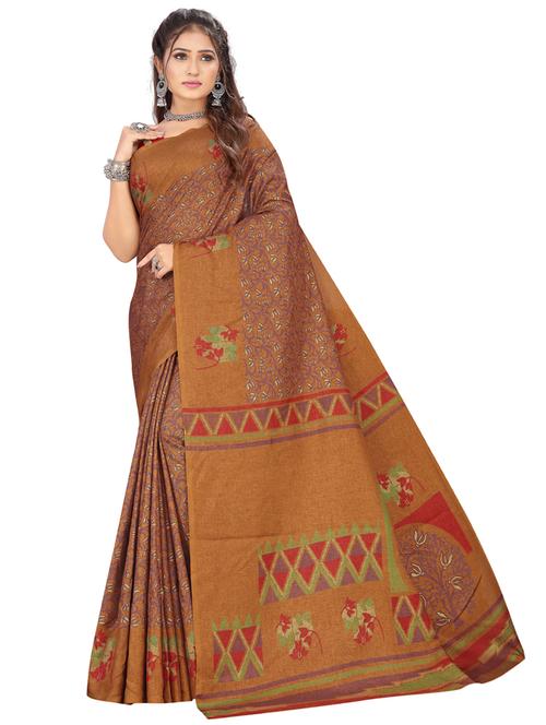 foil printed saree with blouse - 18475608 - Very Small Image - 1