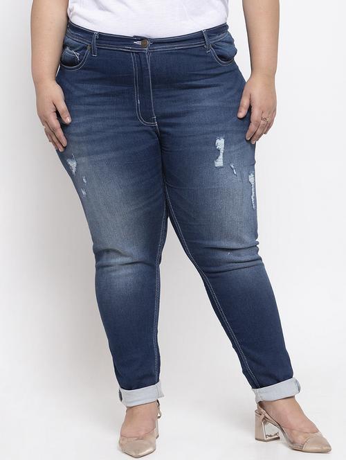 plus size distressed denim jean - 18475644 - Very Small Image - 1