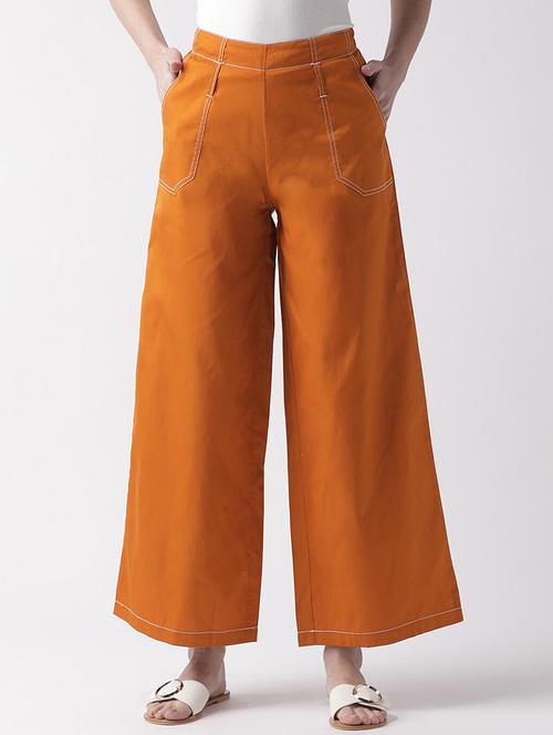 high rise solid wide leg trouser - 18475691 - Very Small Image - 1