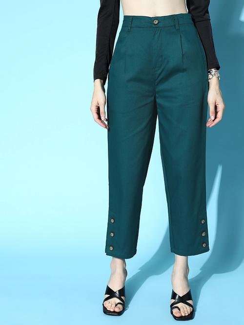 high rise solid pleated trouser - 18475714 - Very Small Image - 1