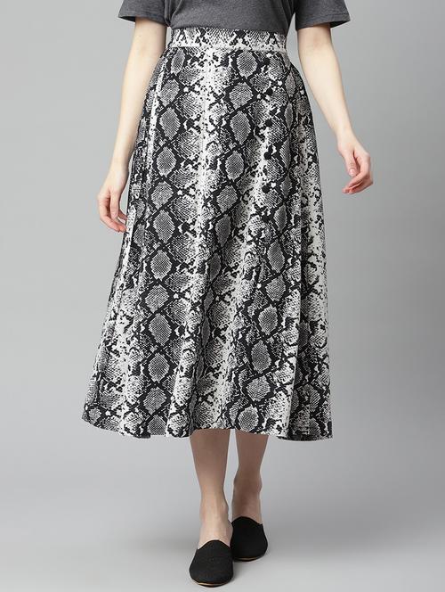high rise snake print a-line skirt - 18475854 - Very Small Image - 1