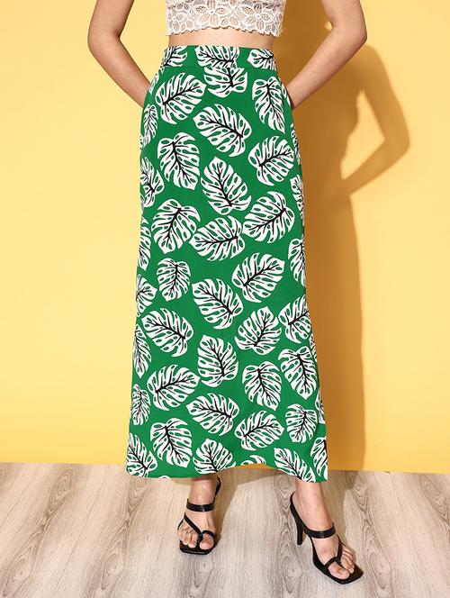 high rise tropical side slit skirt - 18475871 - Very Small Image - 1