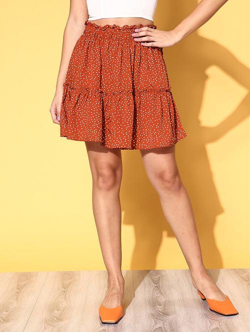 high rise printed flared skirt - 18475873 - Very Small Image - 1